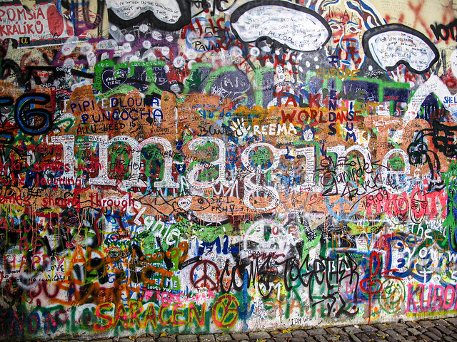 2024 (challenge No. 1- old unpublished pics) - Day 54 - Imagine wall, Prague, Czech Republic 2009
