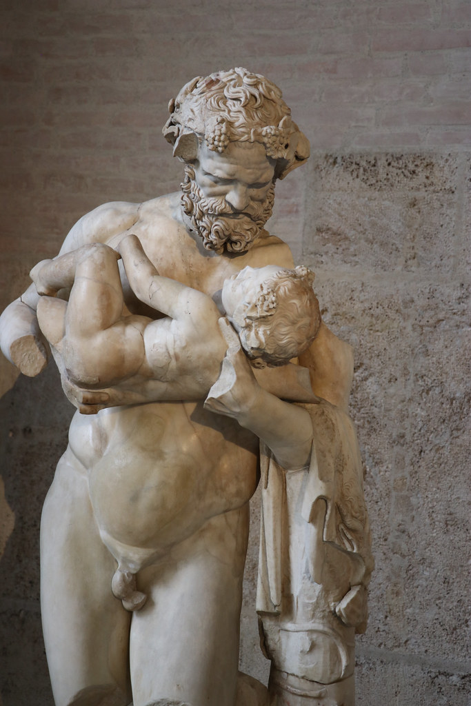 Satyr with the child Dionysus