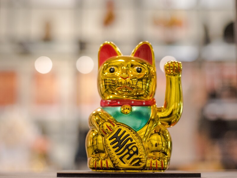 Souvenirs from Thailand - Waving lucky cat