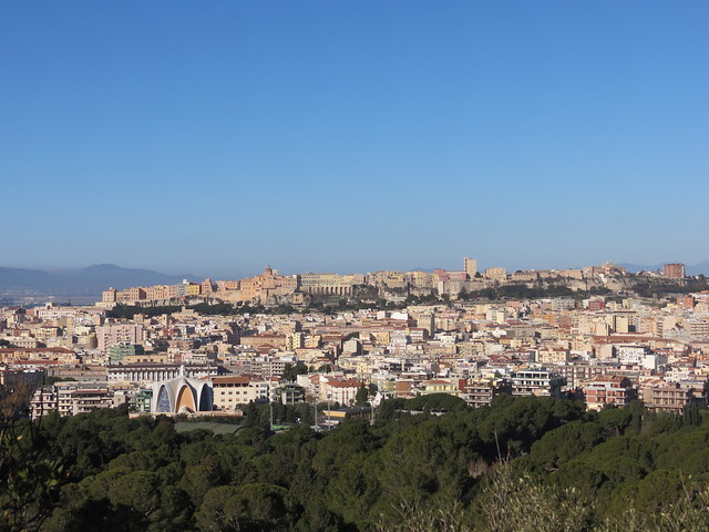 Vista de la ciudad de Cagliari desde el Monte Urpino