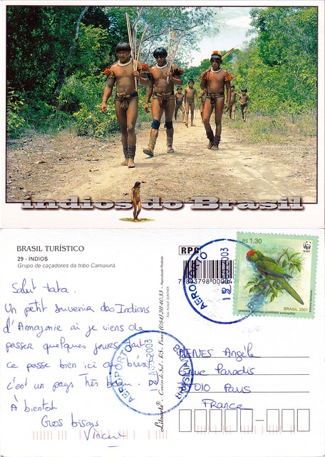 Índios do Brasil - Grupo de caçadores da tribo Camaiurá - Indiens du Brésil - Groupe de chasseurs de la tribu Camaiurá - 2003