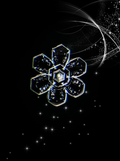 Real snowflake with picart effected