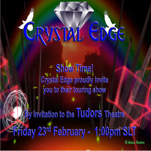 CRYSTAL EDGE SHOW COMING @TUDORS TODAY 1PM SLT!