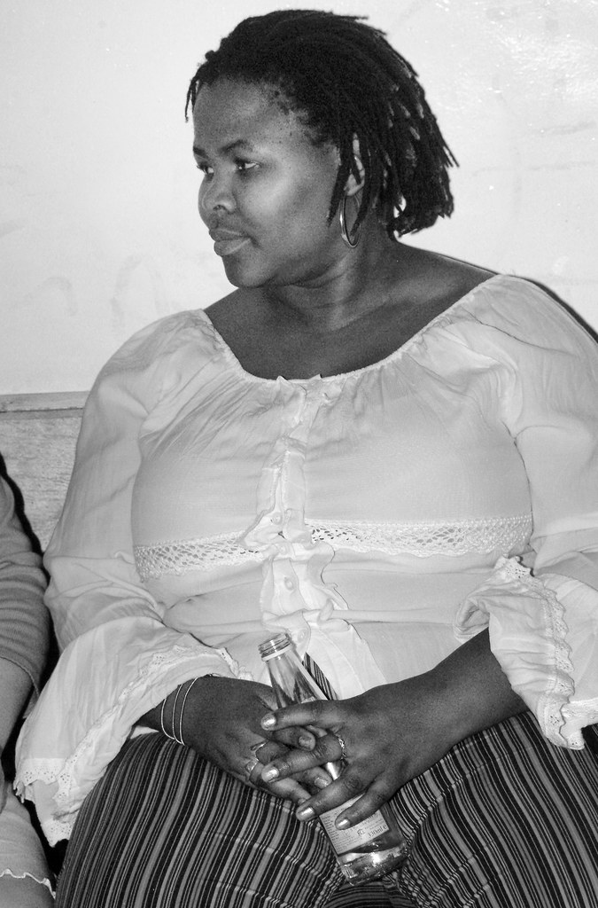 DSCF0185 B&W Zola from Port Elizabeth at the Africa Centre Covent Garden London August 22/23 2003