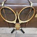 Vintage crossed tennis racket