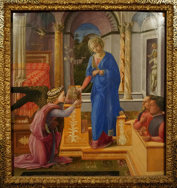 Annunciation with Two Kneeling Donors by Filippo Lippi, Palazzo Barberini (Rome)