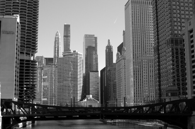 Clark Street Bridge and Chicago River