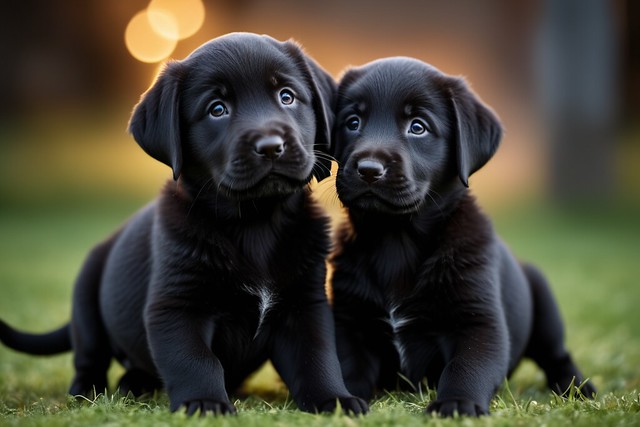 AI Black Labrador Puppies