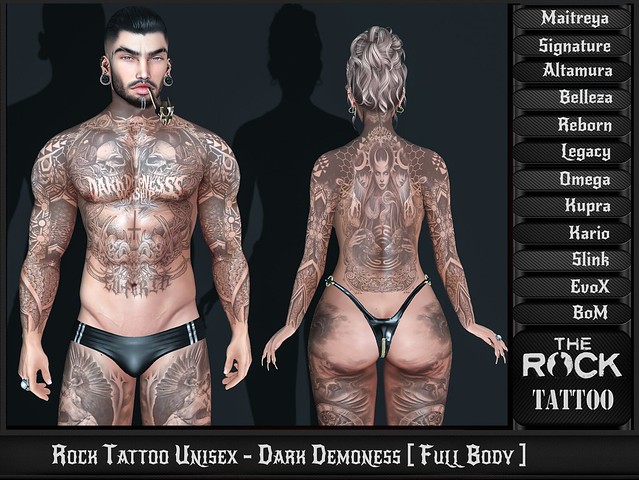 Rock Tattoo Unisex - Dark Demoness [ Full Body ]