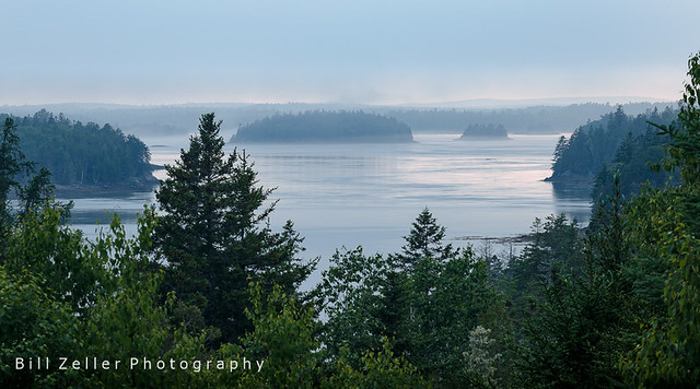 Misty Sunset at Straight Bay, Island Coves, Cobscook Shores Park System, Maine