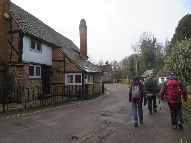 UK - Surrey - Shere - Walking through village