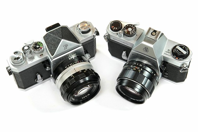 Classic SLR film cameras