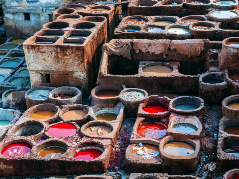 facts about Morocco - Chouara tannery