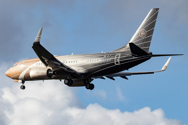 9H-ELF Air X Charter B737-700BBJ London Luton