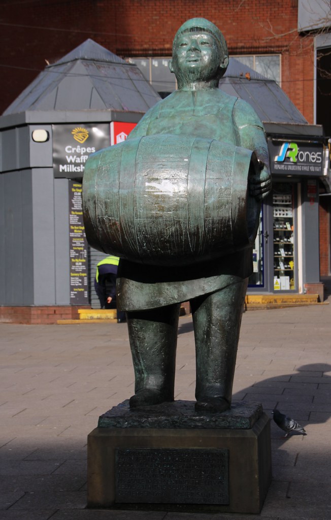 The Dortmund Drayman Sculpture By Artur Schulze Engels, Dortmand Square, Leeds, West Yorkshire, England.