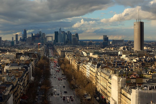 The view from the Arc de Triomphe, Paris