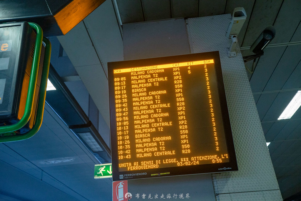 米蘭中央車站到米蘭機場,米蘭機場快線時刻表,Malpensa Express,malpensa express時刻表,米蘭機場 鐵路 @布雷克的出走旅行視界
