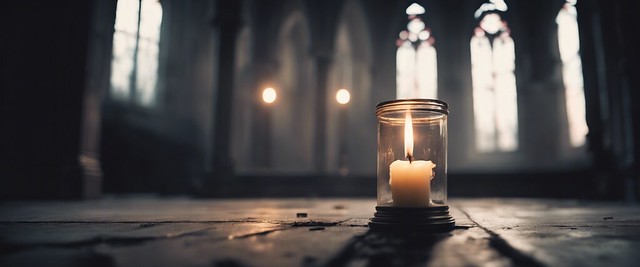Solitude's Embrace: A Candle's Vigil
