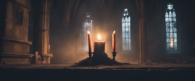 Solitude's Embrace: A Candle's Vigil