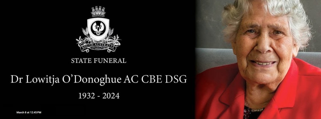 Live stream of the state funeral to honour the life of Dr Lowitja O’Donoghue AC CBE DSG