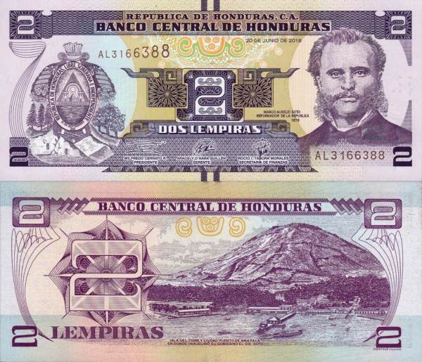 2 lempiras 2019-Honduras