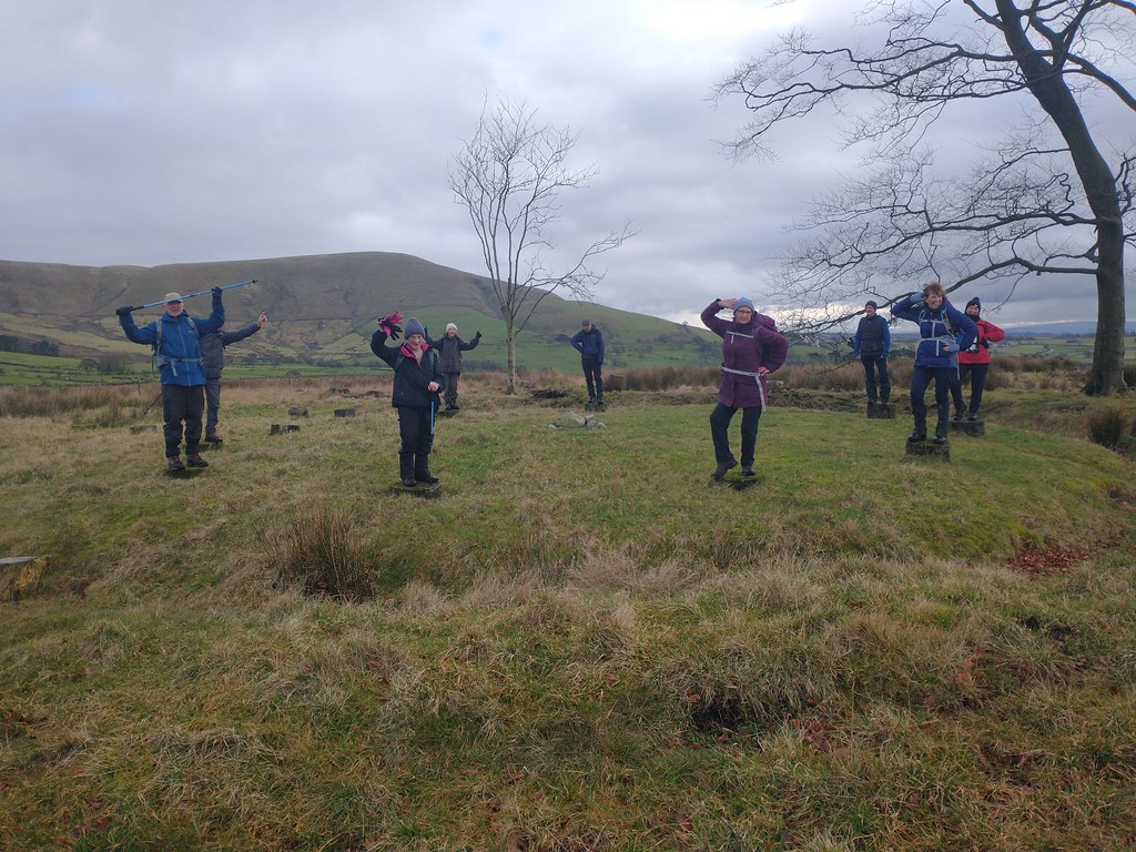 Bleasdale timber circle posing - A Party