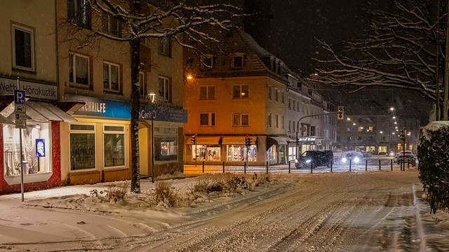 Schwelm - Schnee am Märkischen Platz<>Schwelm - snow at Märkischer Platz