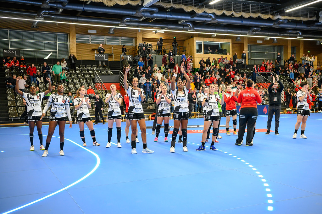 Elsenfeld , Germany 13.01.2024, Women handball game between HSG Bensheim/Auerbach vs CS Gloria 2018 BN (27 - 35) Count for EHF European League Women 2023-24 Group Phase