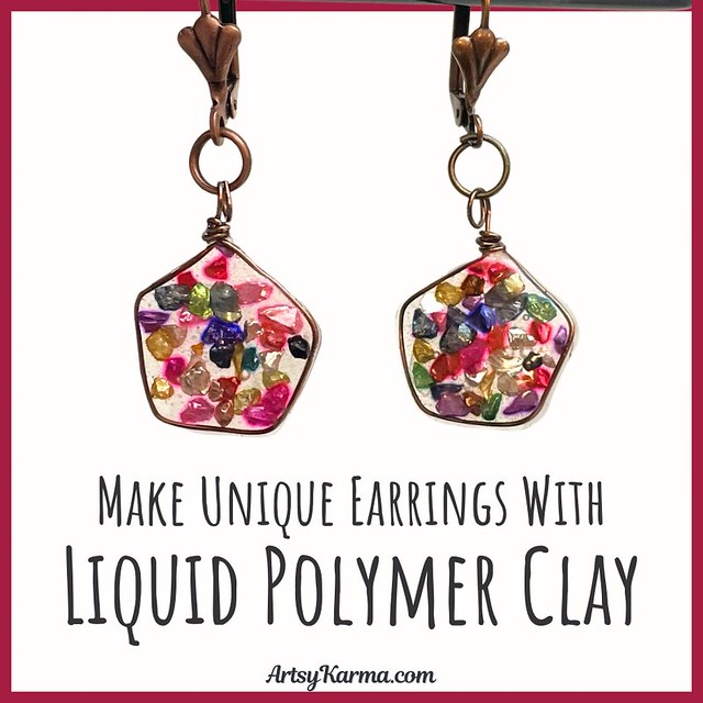 DIY liquid polymer clay earrings