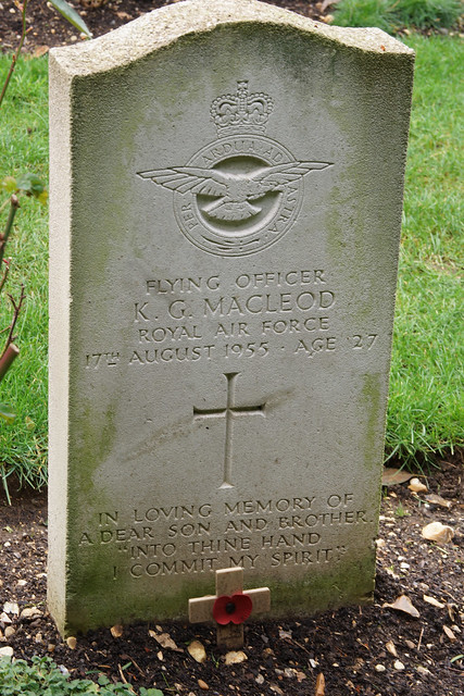 K.G. MacLeod, Royal Air Force, 1955, Service Grave, Benson