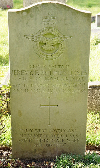 Group Captain J.F. Billings Jones, Royal Air Force, 1989, Service Grave, Benson