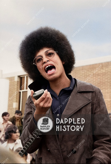 Angela Davis, Los Angeles, California. 11th March 1970. Personality rights may be applicable for commercial use.