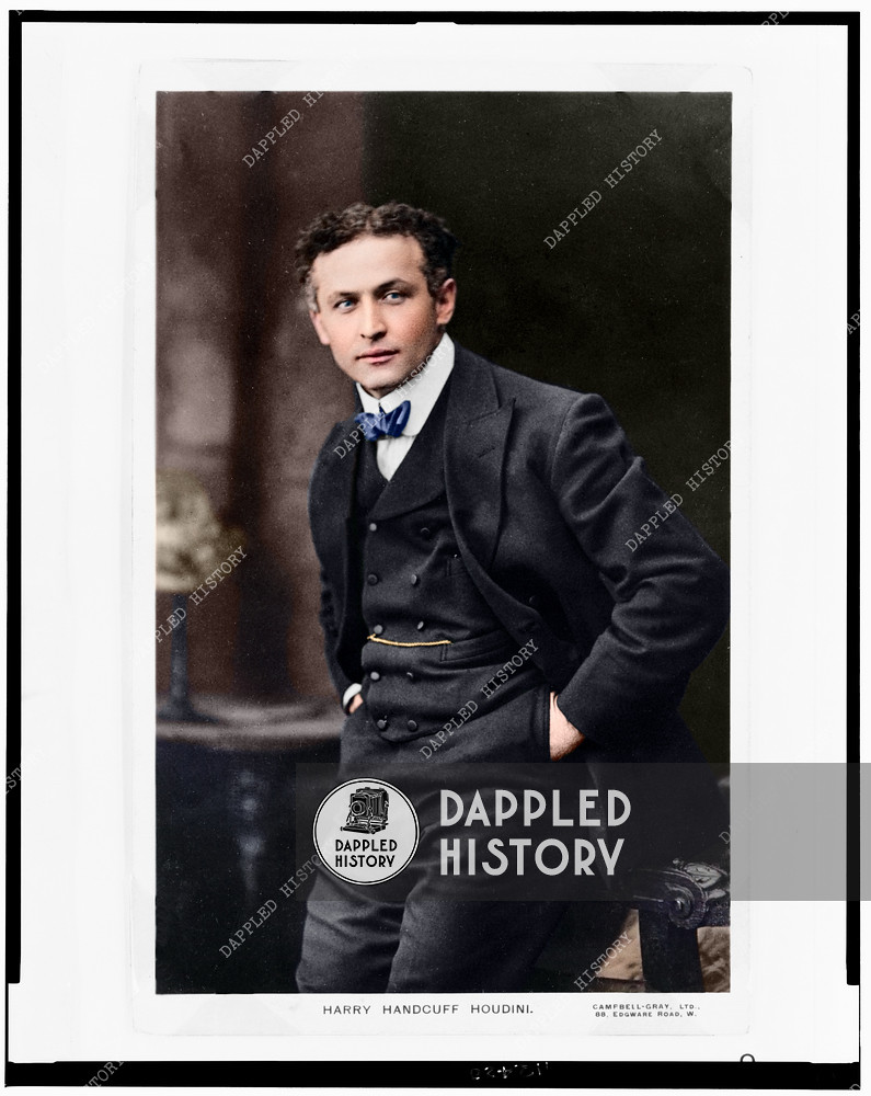 Harry 'Handcuff' Houdini. Circa 1913.  Three-quarter length portrait, facing front.