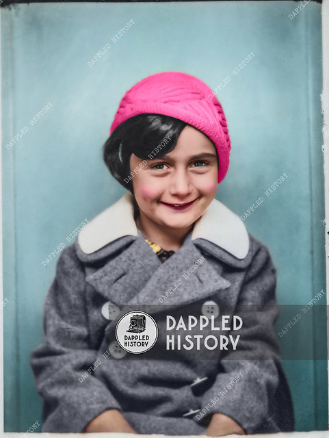 Anne Frank at five years of age. Bad Aachen, Germany, September 11, 1934. Please note that the face of Anne Frank has been digitally improved. Not altered.