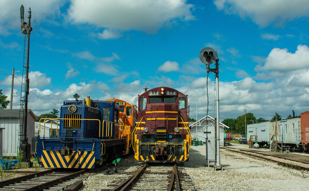 A nice assortment of power and signals at North Judson, Indiana