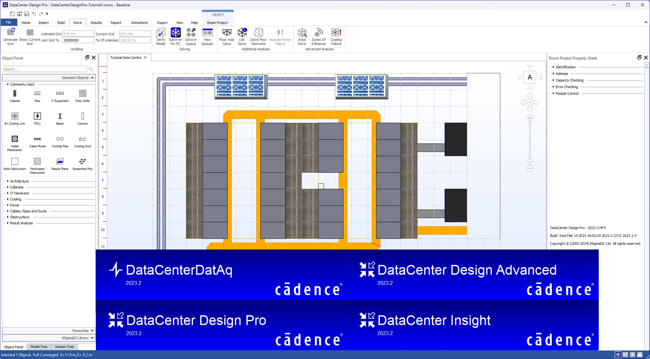 Working with Cadence 6SigmaDCX DataCenter Design Pro 2023.2 HF4 full