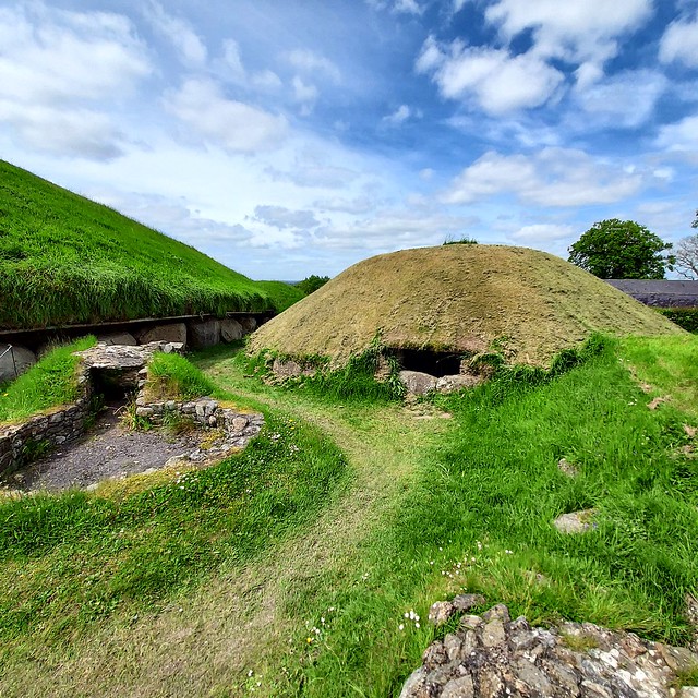 Tomb and dwelling ruins at Knowth, Bru na Boinne