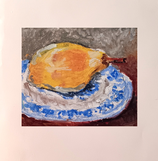 Pear - Oil Pastel Study