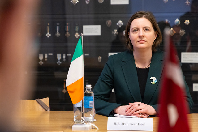 Aizsardzības ministrs tiekas ar Īrijas vēstnieci