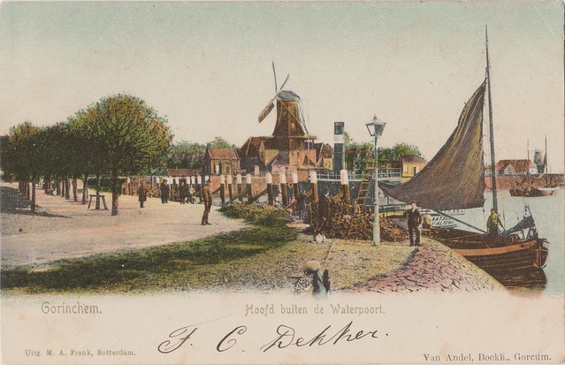 Ansichtkaart - Gorinchem, Hoofd Buiten de waterpoort (Uitg. M.A. Frank, Rotterdam - Van Andel Boekh. Gorcum - poststempel 1903)