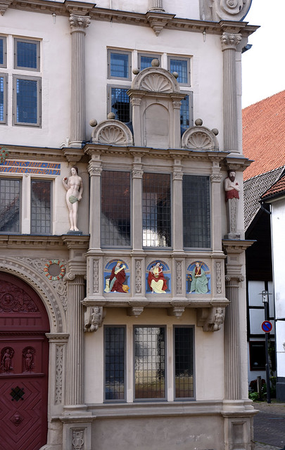 Lemgo, Westfalen, Breite Straße, Hexenbürgermeisterhaus, detail
