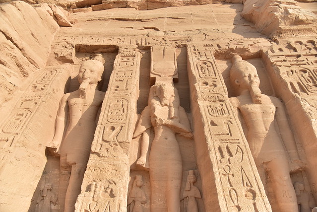 Egipto. Abu Simbel. Pequeño Speos. Templo de Nefertari dedicado a la diosa Hathor