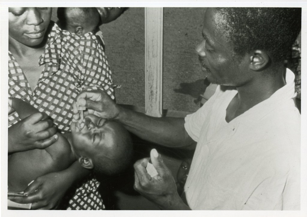 Providing Oral Polio Vaccine to Children in Africa