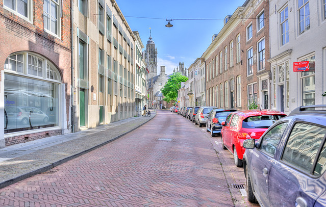Lange Noordstraat, city of Middelburg, The Netherlands.