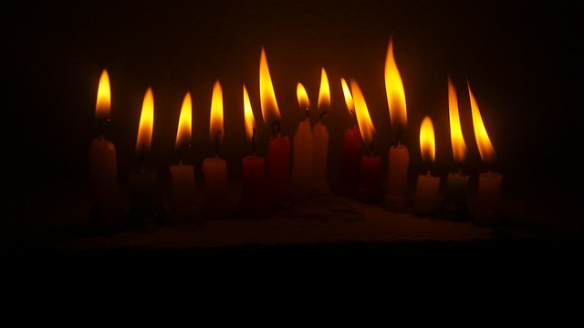 Candle Lights in Darkness