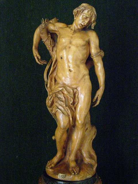 Saint Sebastian, 17th-18th century, woodcarving (sorry, no further info)