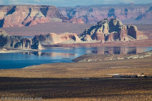 Closeup of Lake Powell from the Hoodoos near Skylight Arch, Glen Canyon National Recreation Area, Utah