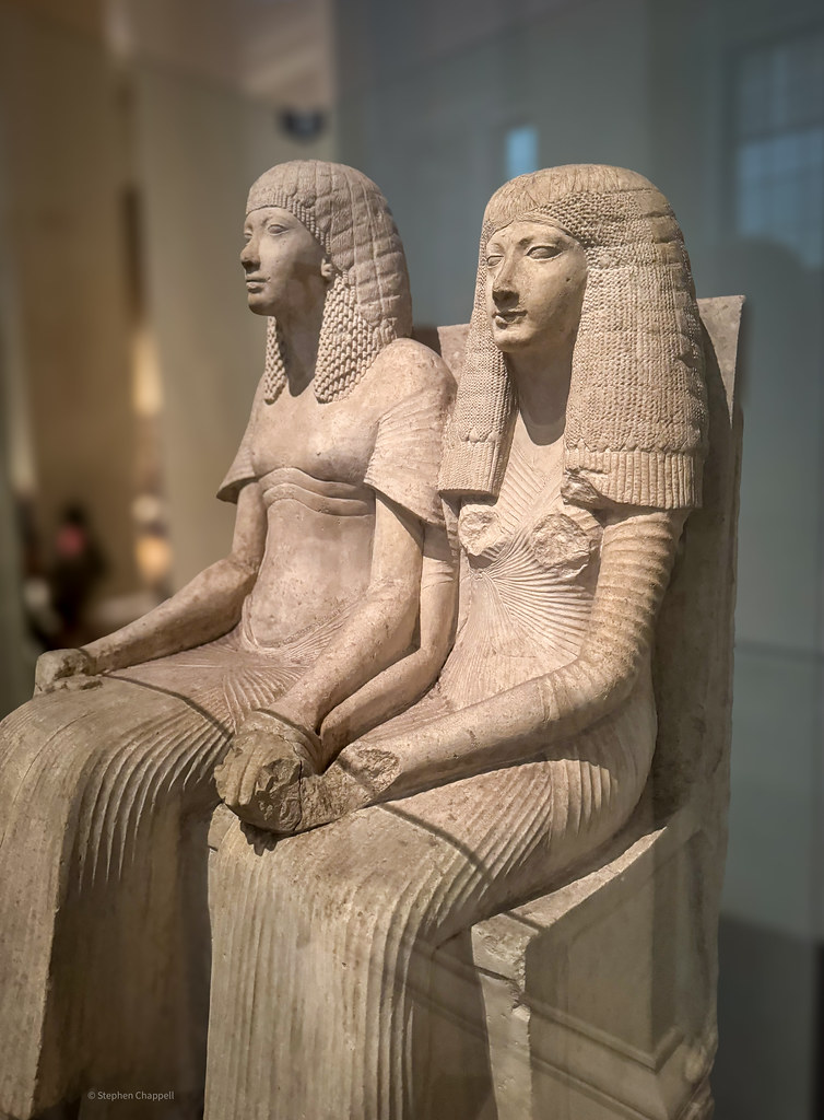Limestone statue of Horemheb and wife
