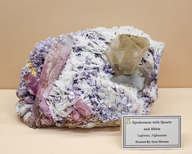 Spodumene with Quartz and Albite - Tucson Gem, Mineral and Fossil Showcase (EXPLORE)
