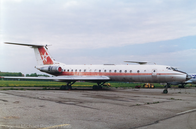 51 blue - Tupolev Tu-134Sh-1 at ARZ-407 in mid 1996, fate unknown
